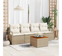 Ensemble de canapé de jardin avec stockage 5 pc polyrotin salon Sièges vidaXL vi