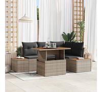 Ensemble de canapé de jardin avec coussin 5 pc Poly rotin Places balcon vidaXL v
