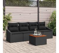 Ensemble de canapé de jardin avec stockage 5 pc polyrotin Sièges Canapé vidaXL v