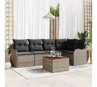 Ensemble de canapé de jardin avec stockage 6 pcs polyrotin Canapé vidaXL vidaXL