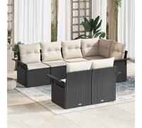 vidaXL Ensemble de canapé de jardin 7 pc – Poly rotin avec stockage