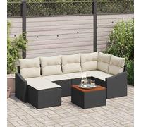 vidaXL Ensemble de canapé de jardin 7 pièces en polyrotin avec rangement
