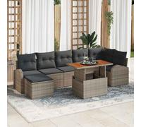 vidaXL Ensemble de canapé de jardin Sofa Lounge 8 pcs en polyrotin avec stockage