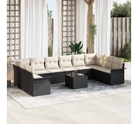 Ensemble de canapé de jardin avec stockage polyrotin canapé modulable vidaXL vid