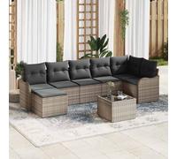 vidaXL Ensemble de jardin 7 pièces 3354461 – sièges modulaires, coussins, résistant aux intempéries