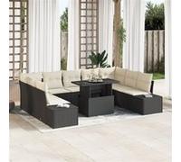 Ensemble De Canapé De Jardin Vidaxl Ensemble De 10 Noir Et Crème