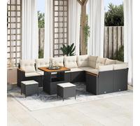Ensemble de canapé de jardin Poly Rattan Sièges modulables Design Tissé vidaXL v