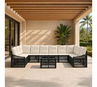Ensemble de canapé de jardin polyrotin Canapé Mobilier Sofa du milieu vidaXL vid