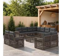 Ensemble de canapé de jardin polyrotin Canapé Sièges extérieurs Transat vidaXL v