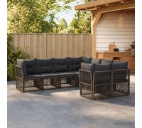 vidaXL Ensemble de canapé de Jardin 8 pc 8-Nombre de Places Gris