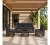 Ensemble de canapé de jardin polyrotin Canapé Sièges extérieurs Transat vidaXL v