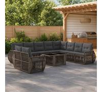 Ensemble de canapé de jardin Réglable 11 pc polyrotin extérieur moderne vidaXL v