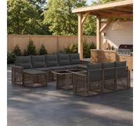 Ensemble de canapé de jardin Réglable 11 pc polyrotin Mobilier sofa vidaXL vidaX