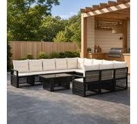 vidaXL Ensemble de canapé de Jardin 12 pc Gris et Gris foncé polyrotin
