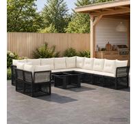 Ensemble de canapé de jardin Réglable 12 pc polyrotin canapé modulable vidaXL vi