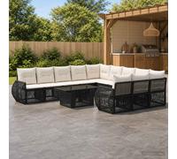 vidaXL Ensemble de canapé de Jardin 12 pc Gris et Gris foncé polyrotin