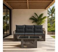 Ensemble de canapé de jardin Réglable 4 pc polyrotin Mobilier salon vidaXL vidaX