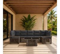 Ensemble de canapé de jardin Réglable 8 pc polyrotin Canapé Canapé en vidaXL vid