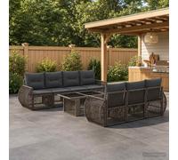 Ensemble de canapé de jardin Réglable 8 pc polyrotin Canapé Mobilier vidaXL vida