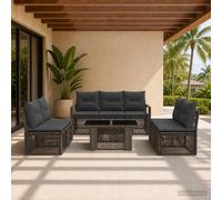 Ensemble de canapé de jardin Réglable 8 pc polyrotin Mobilier vidaXL vidaXL