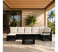 vidaXL Ensemble de canapé de Jardin 8 pc Gris et Gris foncé polyrotin