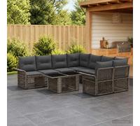 Ensemble de canapé de jardin Réglable 9 pc polyrotin Canapé Transat vidaXL vidaX