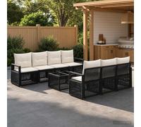 vidaXL Ensemble de canapé de Jardin 8 pc Gris polyrotin