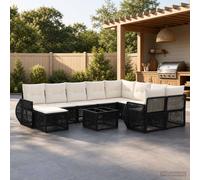 vidaXL Ensemble de canapé de Jardin 11 pc Gris polyrotin