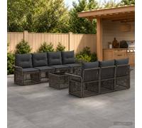 Ensemble de canapé de jardin Réglable polyrotin Sièges extérieurs salon vidaXL v