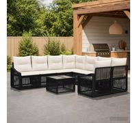 Ensemble de canapé de jardin Réglable polyrotin Sièges extérieurs vidaXL vidaXL