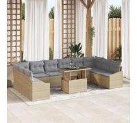 Ensemble De Canapé De Jardin Vidaxl 11 Pièces Beige Et Gris