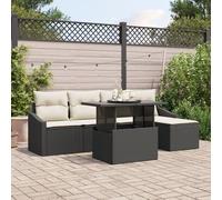 Ensemble De Canapé De Jardin Vidaxl 6 Pièces Noir Rattan
