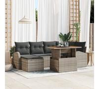 Ensemble De Canapé De Jardin Vidaxl 7 Pièces Gris Rotin Canapé De Jardin