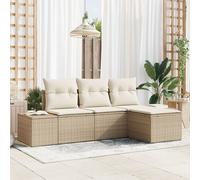 Ensemble De Canapé De Jardin Vidaxl Ensemble De 4 Beige Et Crème