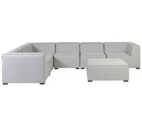Ensemble de Canapé Extérieur Moderne Angle Droit Sectionnel Gris Clair Arezzo