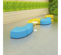 Ensemble de canapé modulaire avec table pour enfants, mobilier de salle de jeux éducatif, sièges polyvalents et centre d'activités