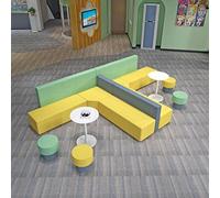 Ensemble de canapé modulaire pour les environnements d'apprentissage précoce, solution d'assise flexible pour salle de t zones d'entraînement