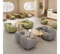 Ensemble de canapé sectionnel moderne - Canapé élégant avec cadre en bois massif, fauteuil confortable, table basse minimaliste pour le salon