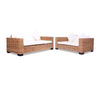Ensemble de Canapés 15 pcs Résine Tressée Salon Bureau Maison Intérieur vidaXL