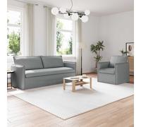 vidaXL Ensemble de canapés 2 pcs en tissu – gris clair