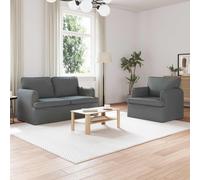 vidaXL Canapé 2 pièces tissu sièges modulables sectionnel Taupe Mét¿¿