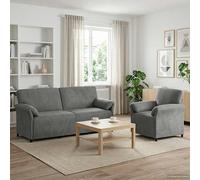 vidaXL Ensemble de Canapés 2 pc Noir Velours