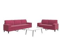 Ensemble de canapés 2 pcs avec coussins et traversins velours Multicolore G