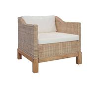 Vidaxl Ensemble De Canapés 2 Pcs Avec Coussins Rotin Naturel