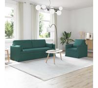 vidaXL Canapé 2 pcs Bleu Mét¿¿