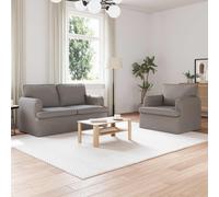 vidaXL Canapé 2 pièces tissu sièges modulables sectionnel Taupe Mét¿¿