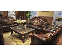 Ensemble de canapés 3+2+1 places paysage de salon canapé coussin garniture baroque 3pcs