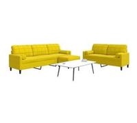Ensemble de canapés 3 pcs avec coussins et traversins velours