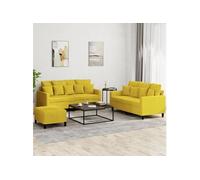 Ensemble de Canapés avec Coussins Sièges Salon 2 pcs Marron Velours vidaXL