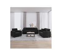 vidaXL Ensemble de canapés salon 4 pcs avec coussins Gris clair Tissu microfibre